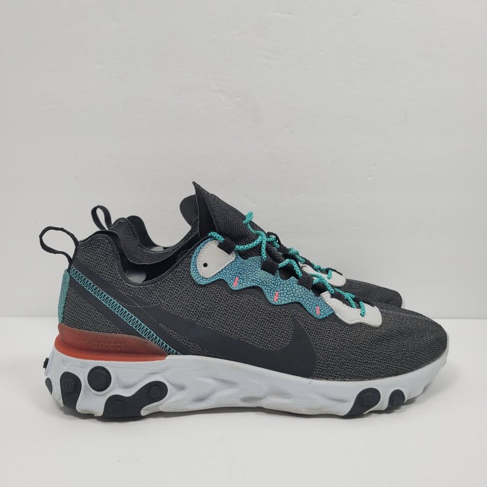 Nike React Element 55 SE Men's Blue Grey Sneakers CD21530-001US Size 10.5